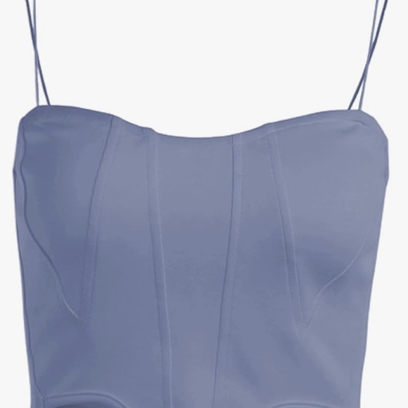 Amazon Blue corset crop top - Picture 2 of 4